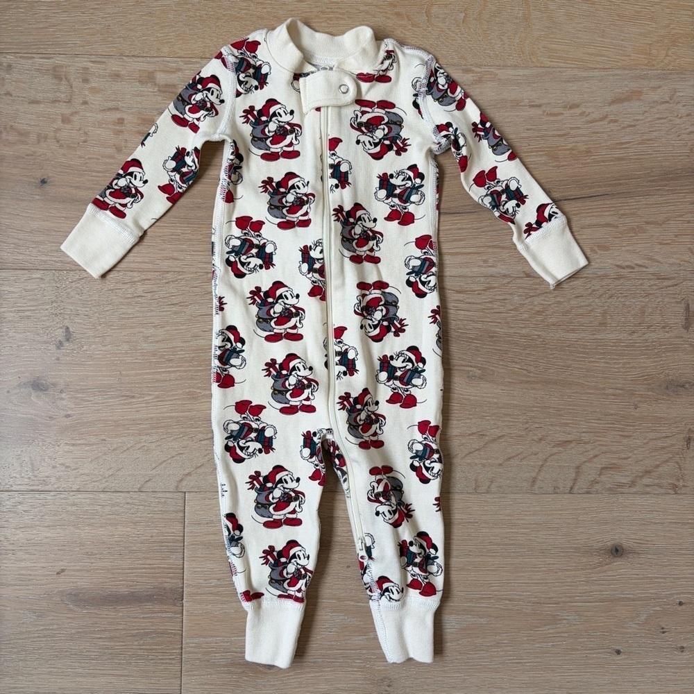 Hanna Andersson Disney Minnie/ Mickey Mouse Pj organic Sz 6-12 msc 70 cm *J18